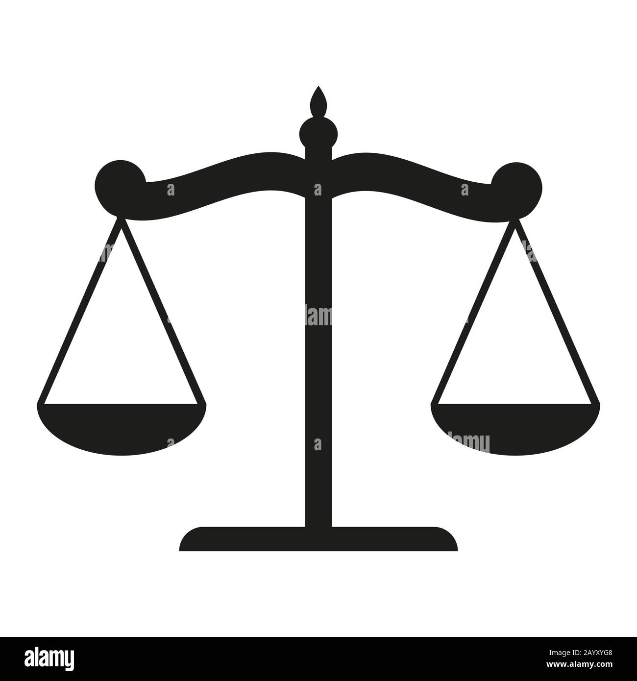 Icon scales isolated on a white background. Vector illustration for ...