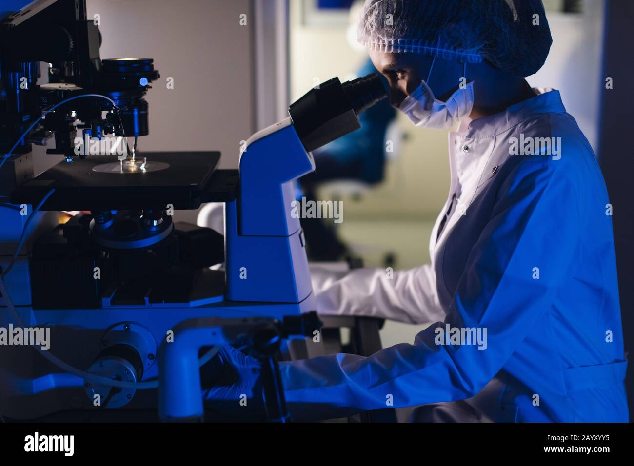 In a Modern Laboratory Scientist Conduct Experiments. Chief Research ...
