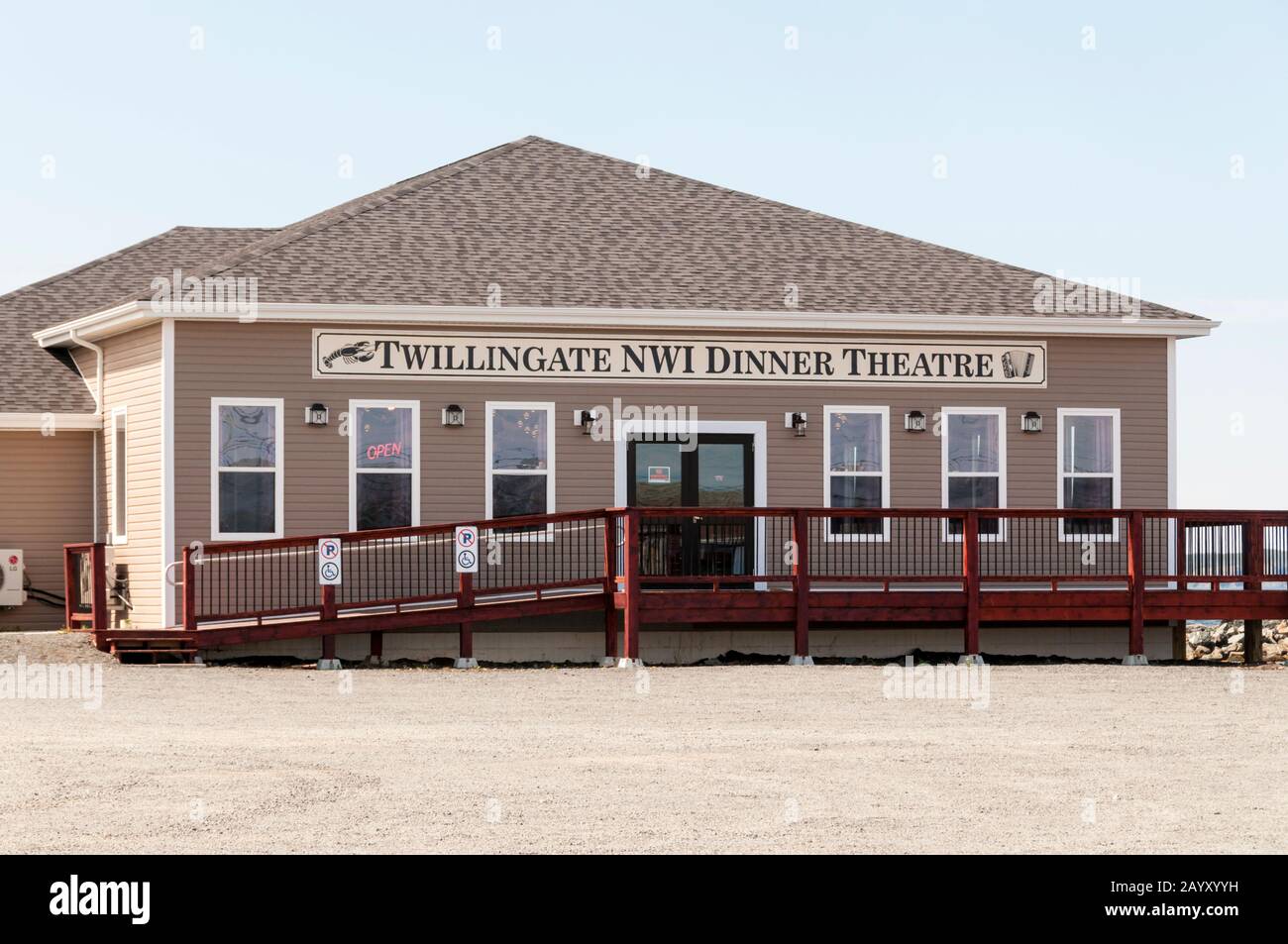 Twillingate New World Island Dinner Theatre in Twillingate, Newfoundland. Stock Photo