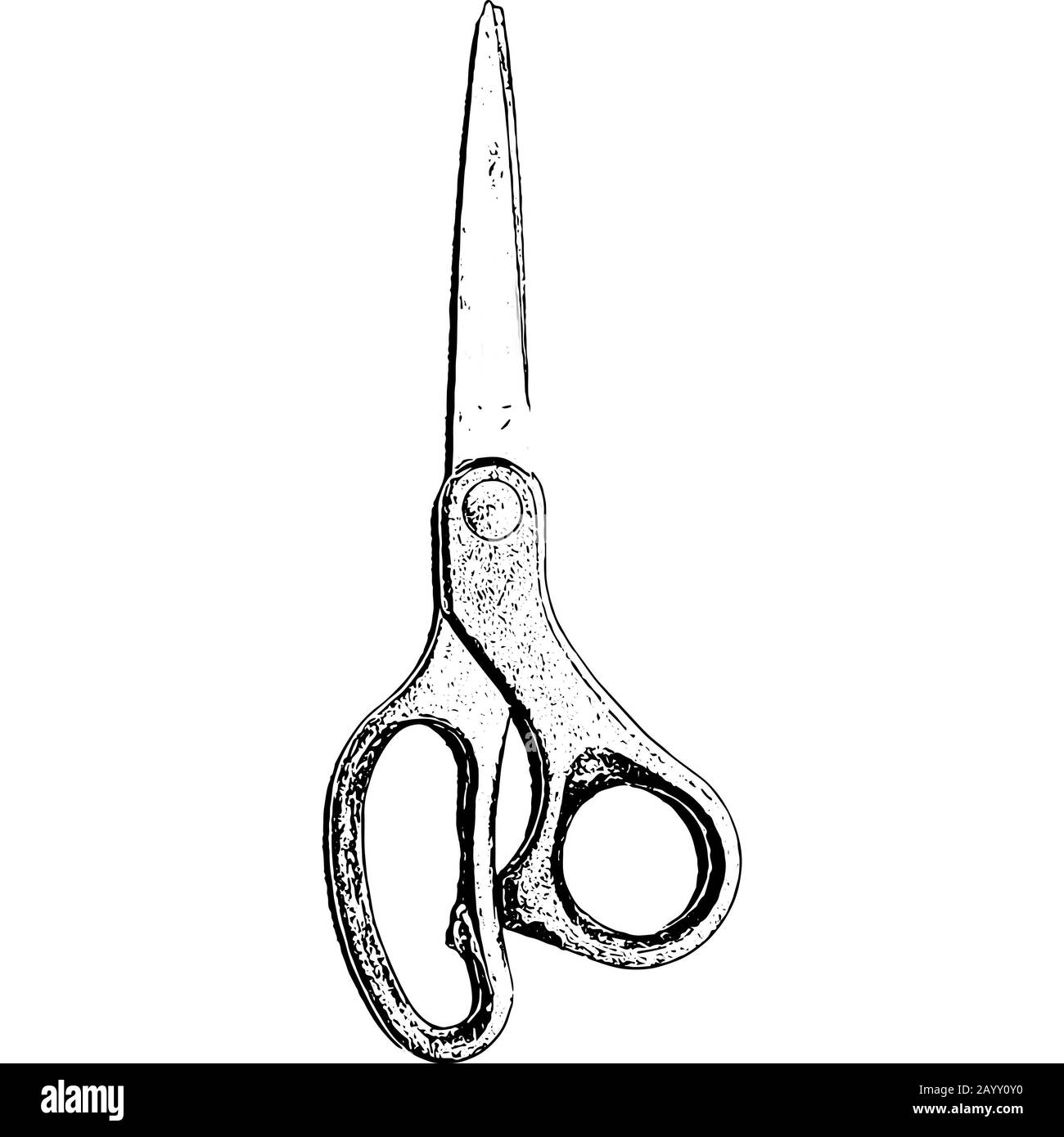 Scissors in a high contrast illustration Stock Photo Alamy