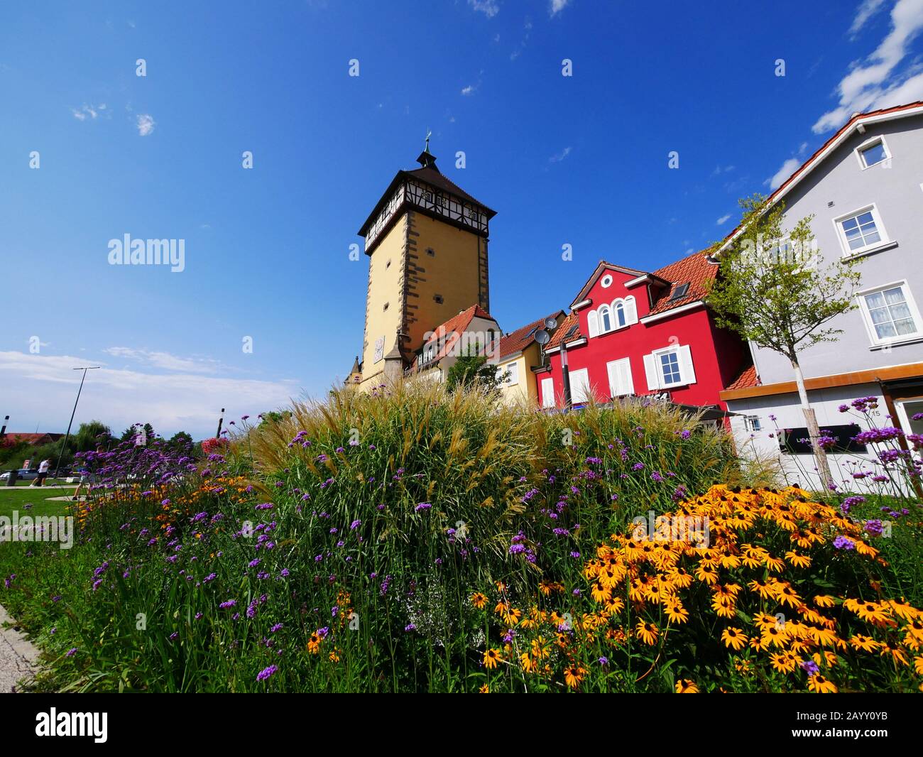 Reutlingen, Germany Park at the Tübinger Tor (Tuebingen gate Stock