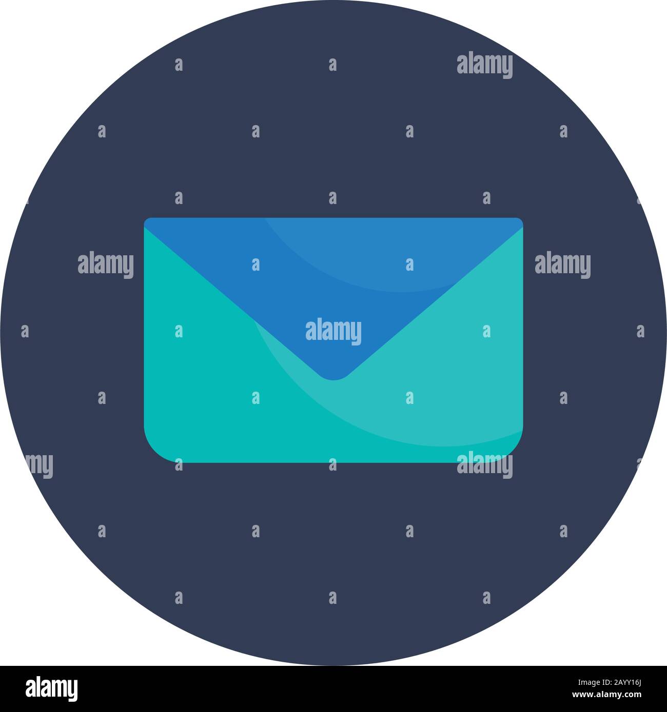 Envelope flat block style icon design, Message email mail letter ...