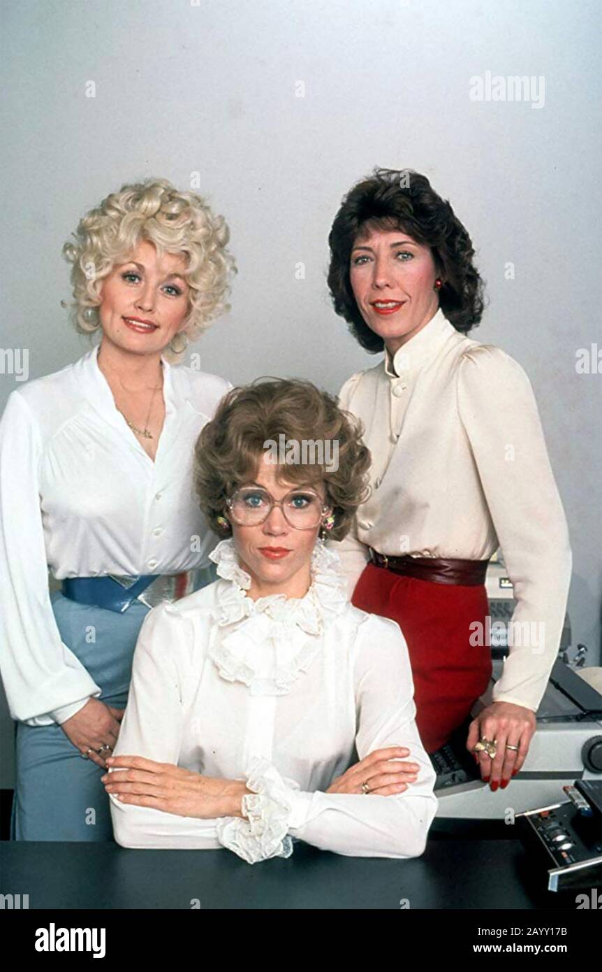 9 to 5 - 1980 20th Century Fox film with from left: Dolly Parton, Jane Fonda, Lily Tomlin Stock Photo