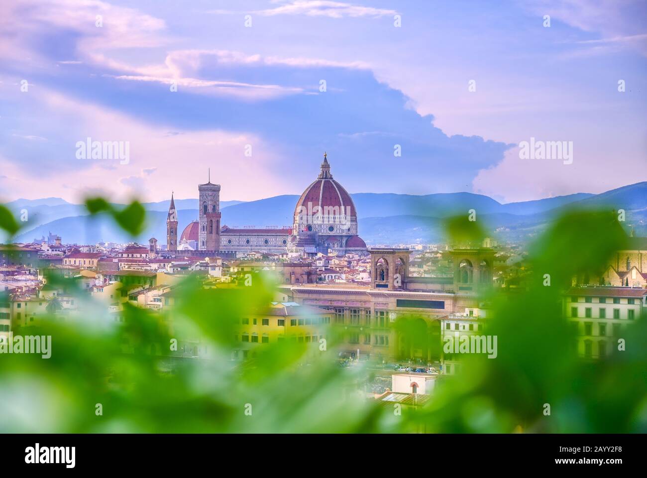 A daytime view of the Florence Cathedral located in Florence, Italy
