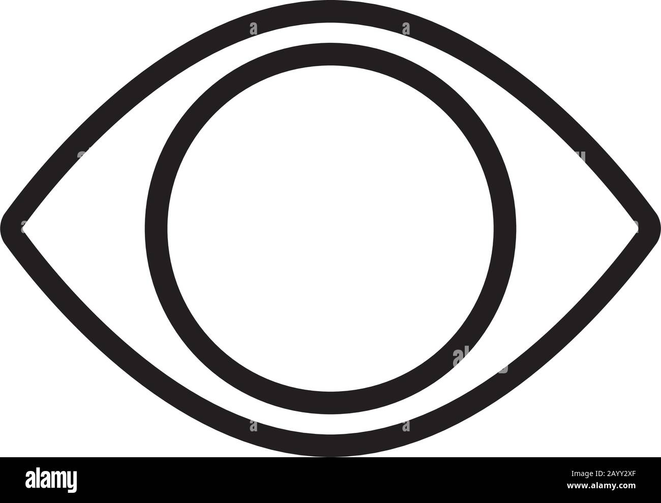 eye line style icon design, View look vision optical human see medicine ...