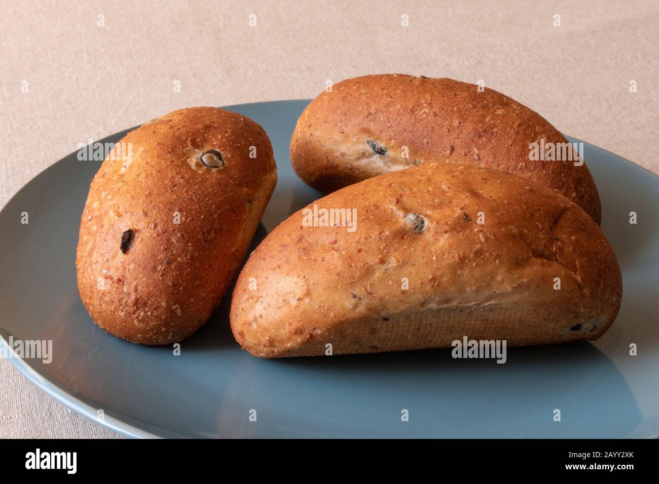 samoon bread on a plate. samoon is mainly eaten in iraq and other arab countries Stock Photo
