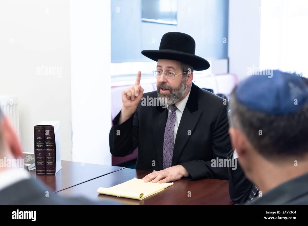 Ashkenazi Chief Rabbi of Israel - Rabbi David Lau Stock Photo
