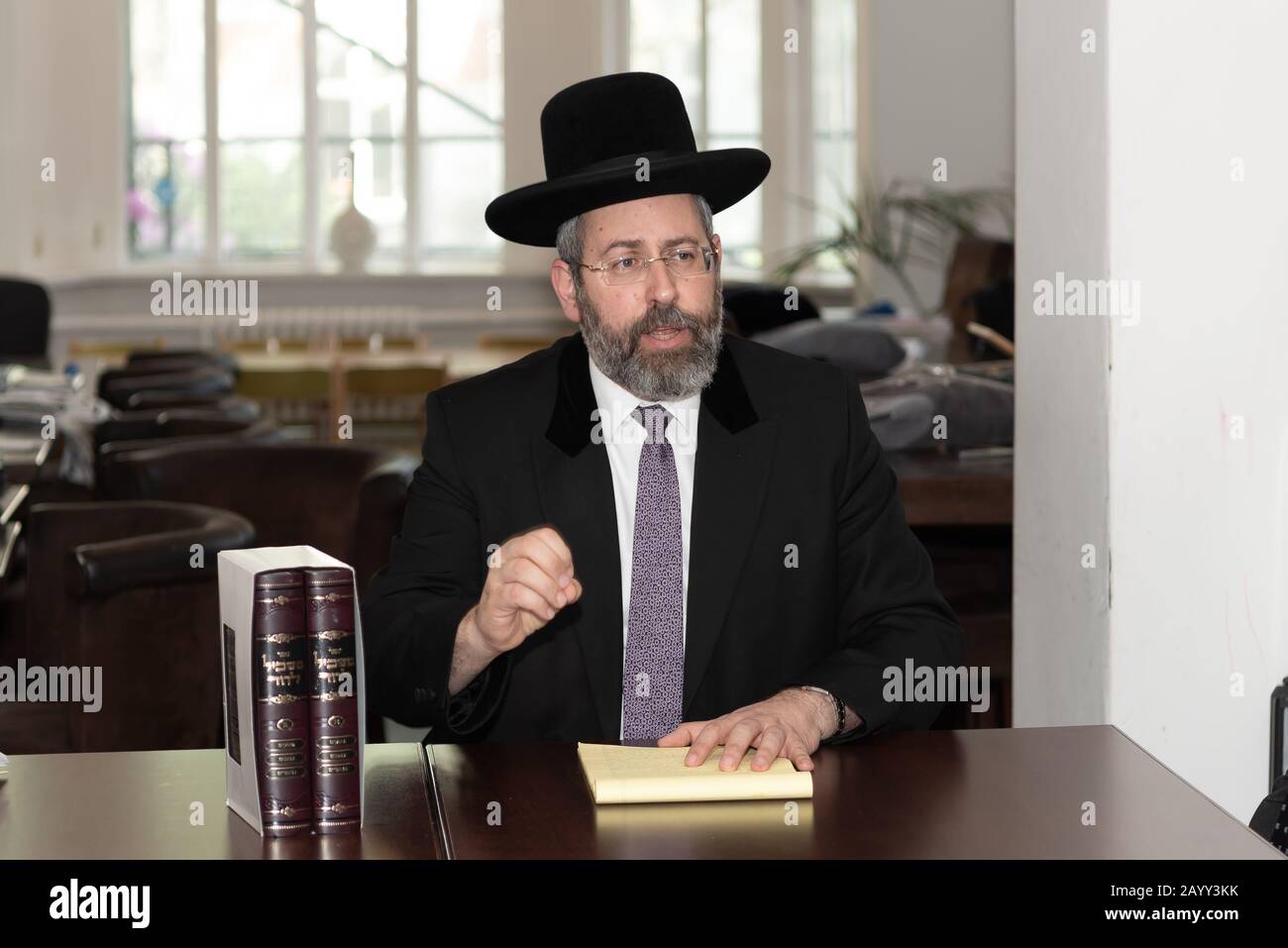 Ashkenazi Chief Rabbi of Israel - Rabbi David Lau Stock Photo