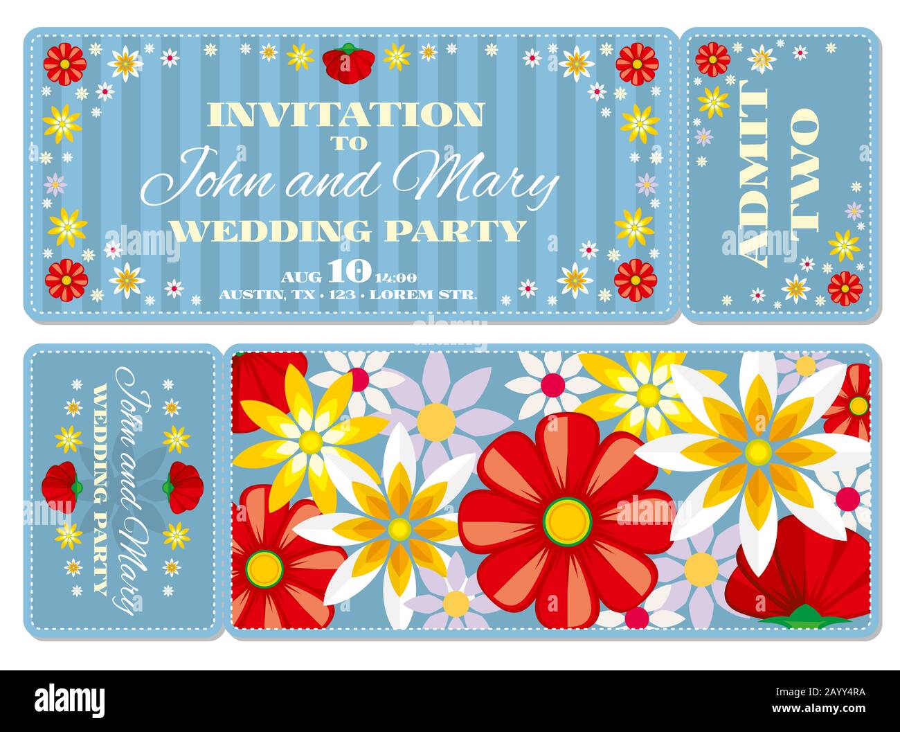 Boarding Pass Invitation Template from c8.alamy.com