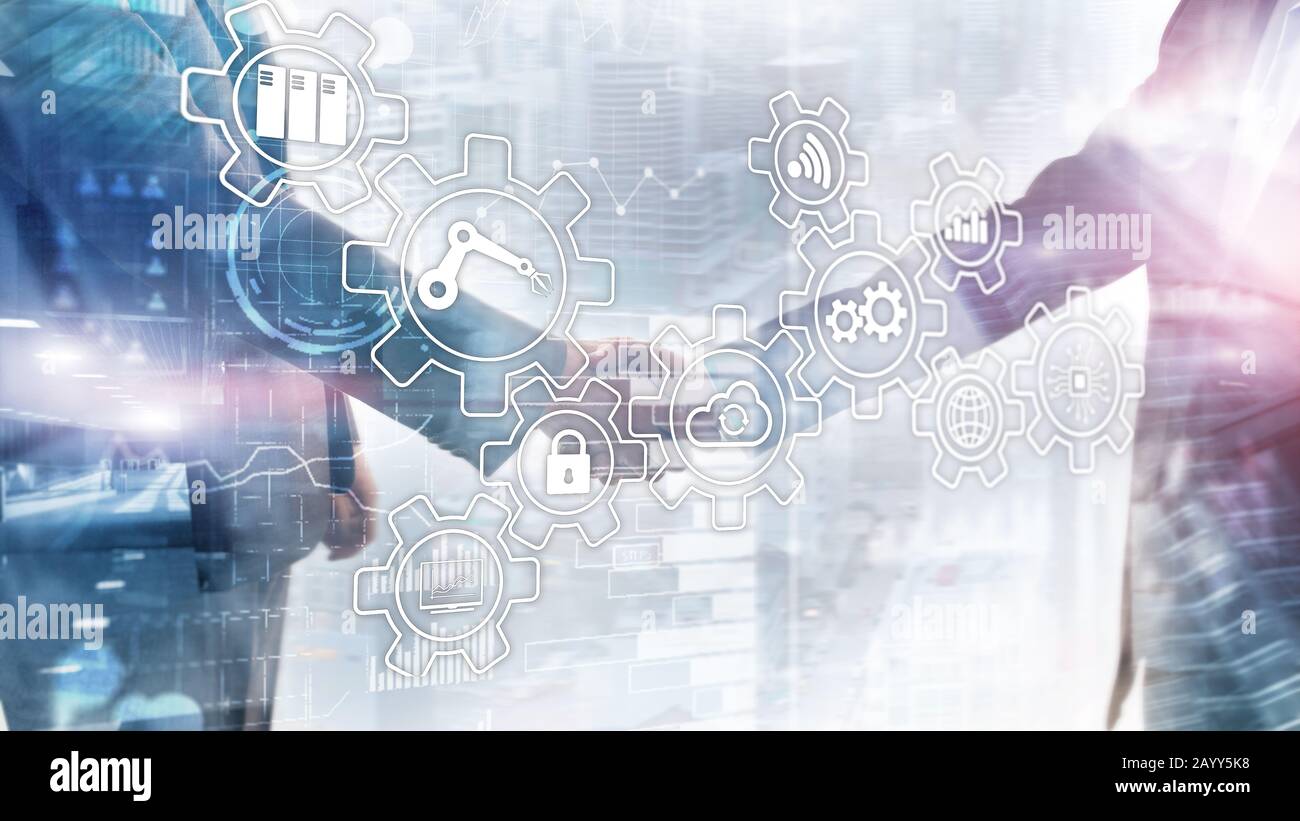 Technology innovation and process automation. Smart industry 4.0. Stock Photo