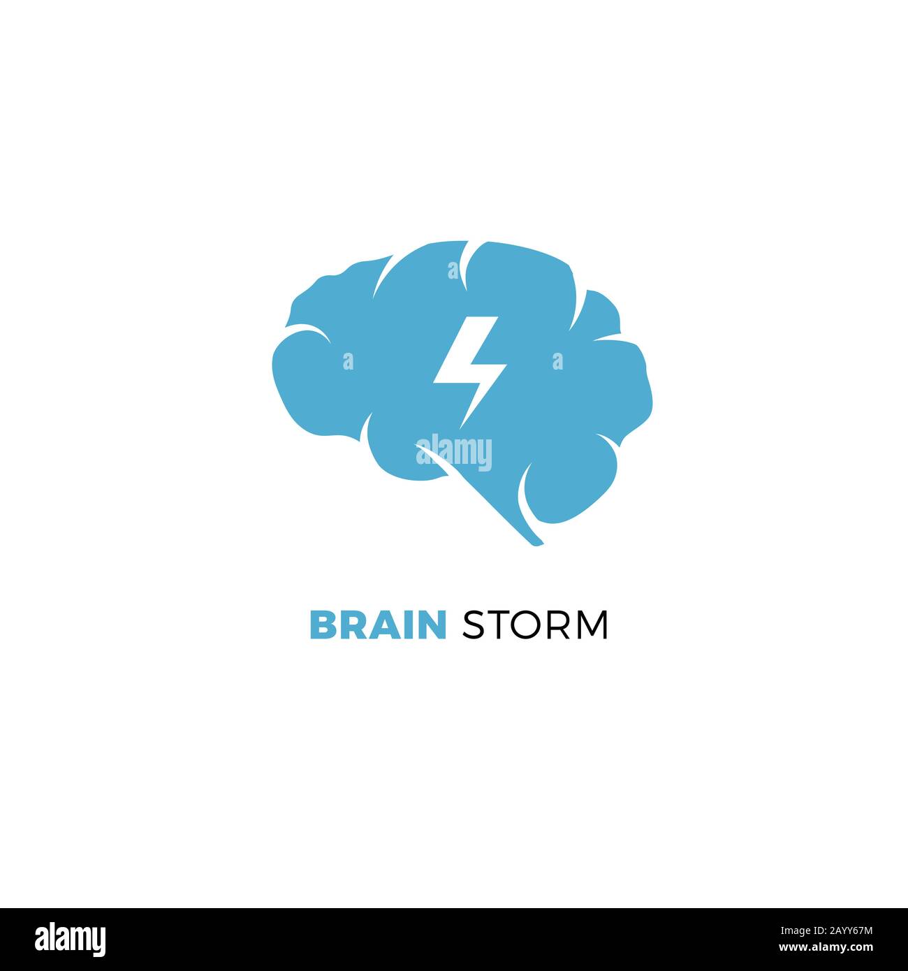 Brainstorming creative idea, smart cloud vector concept. Business brainstorming concept or brainstorming logo template Stock Vector