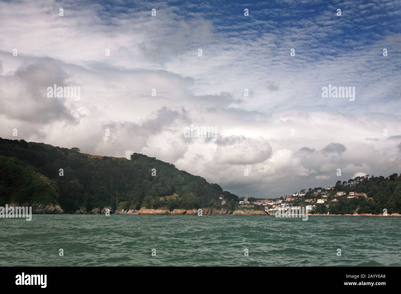 Approaching the entrance to the River Dart by sea South Devon, England