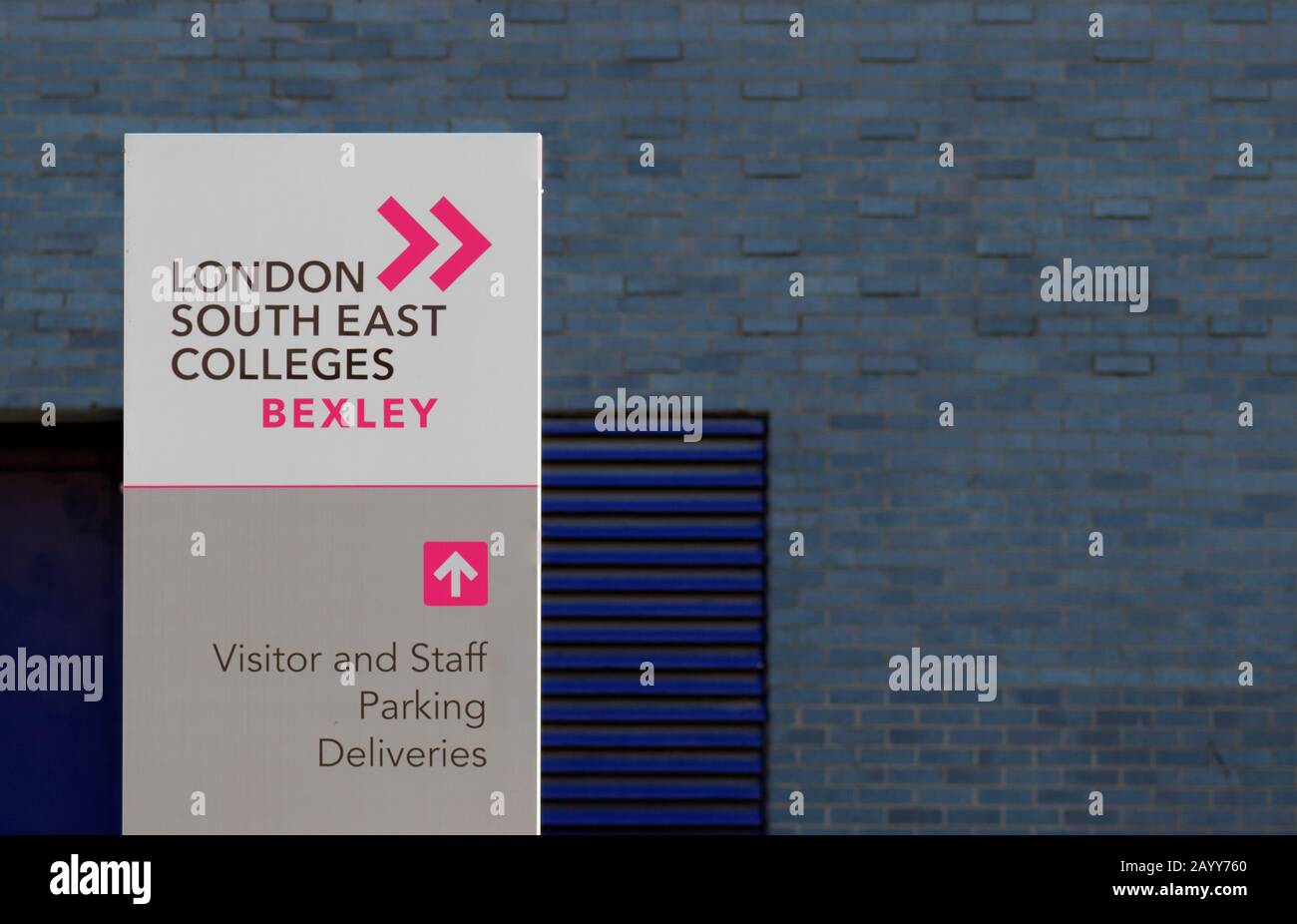 Bexley, London, United Kingdom February 8, 2020 Signage outside