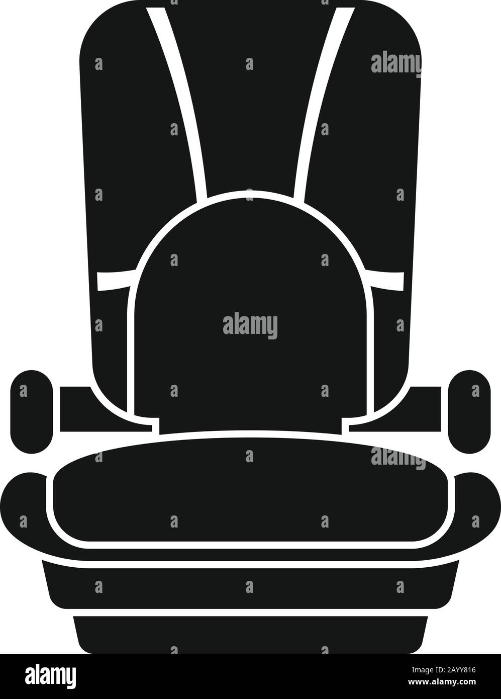 Road baby car seat icon. Simple illustration of road baby car seat