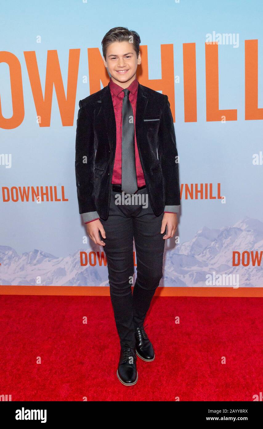New York, United States. 12th Feb, 2020. Ammon Jacob Ford attends the premiere of Downhill at SVA Theatre (Photo by Lev Radin/Pacific Press) Credit: Pacific Press Agency/Alamy Live News Stock Photo