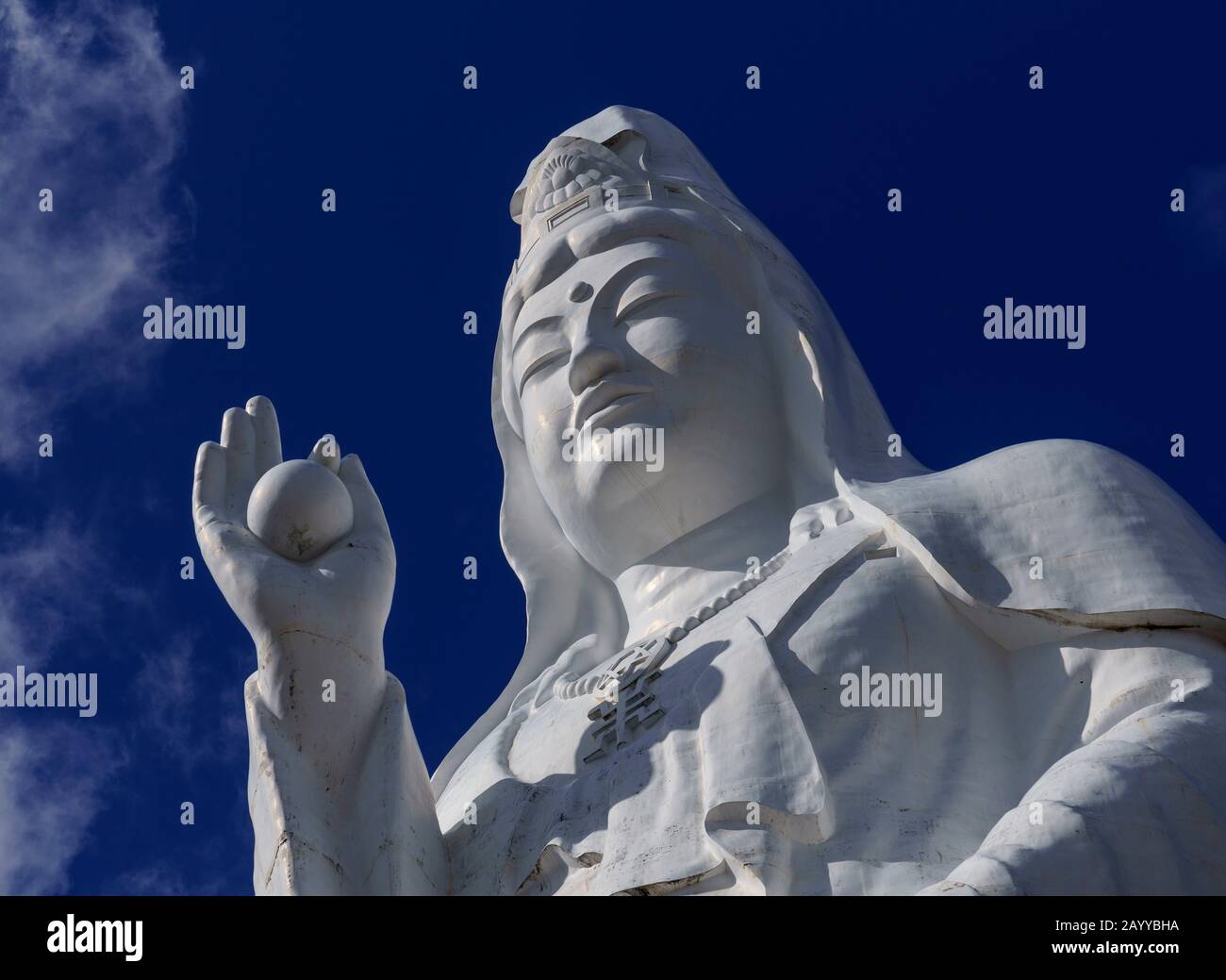 The 100 meter tall Sendai Daikannon statue in Sendai City, Miyagi