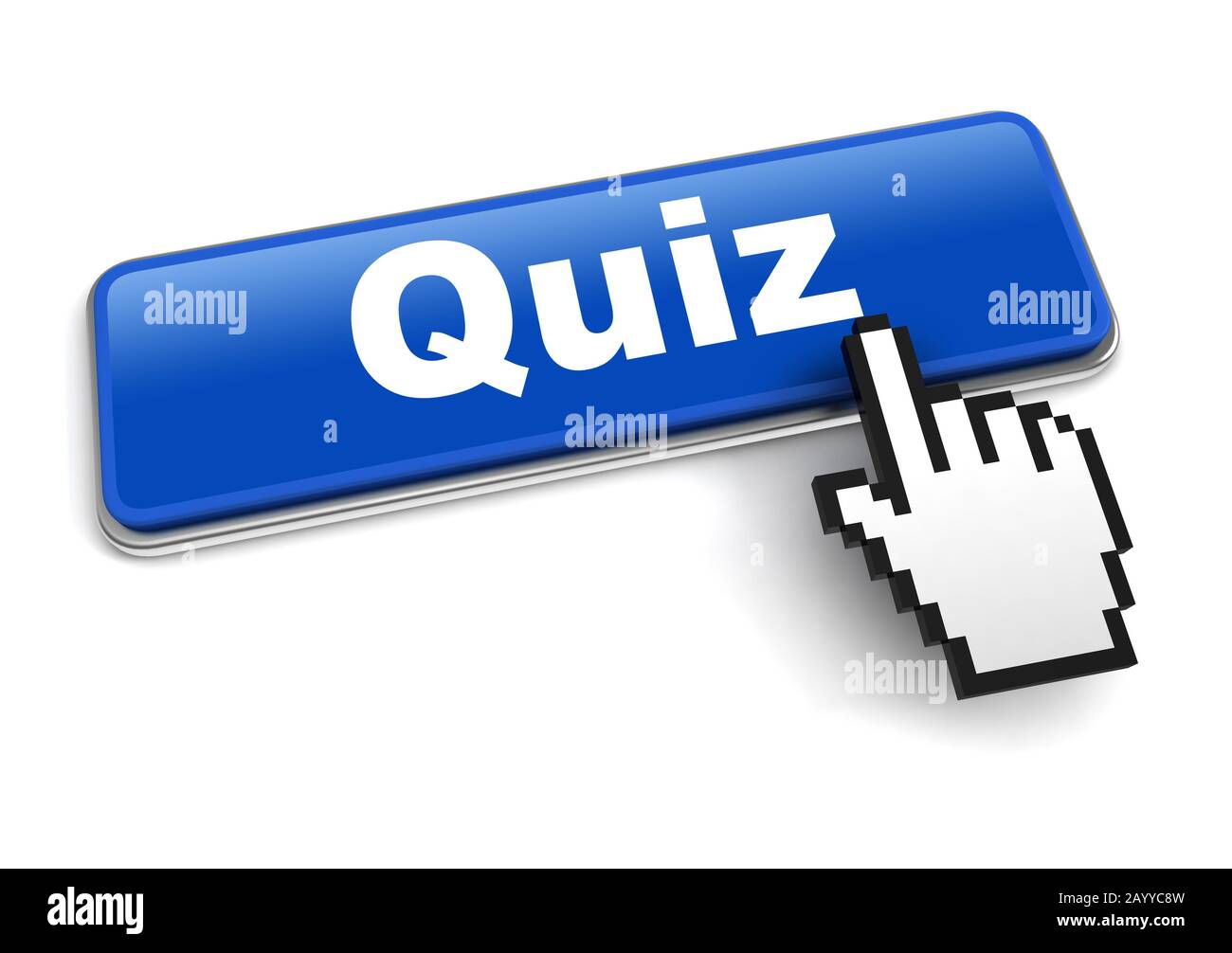 quiz concept 3d illustration isolated on white background Stock Photo ...