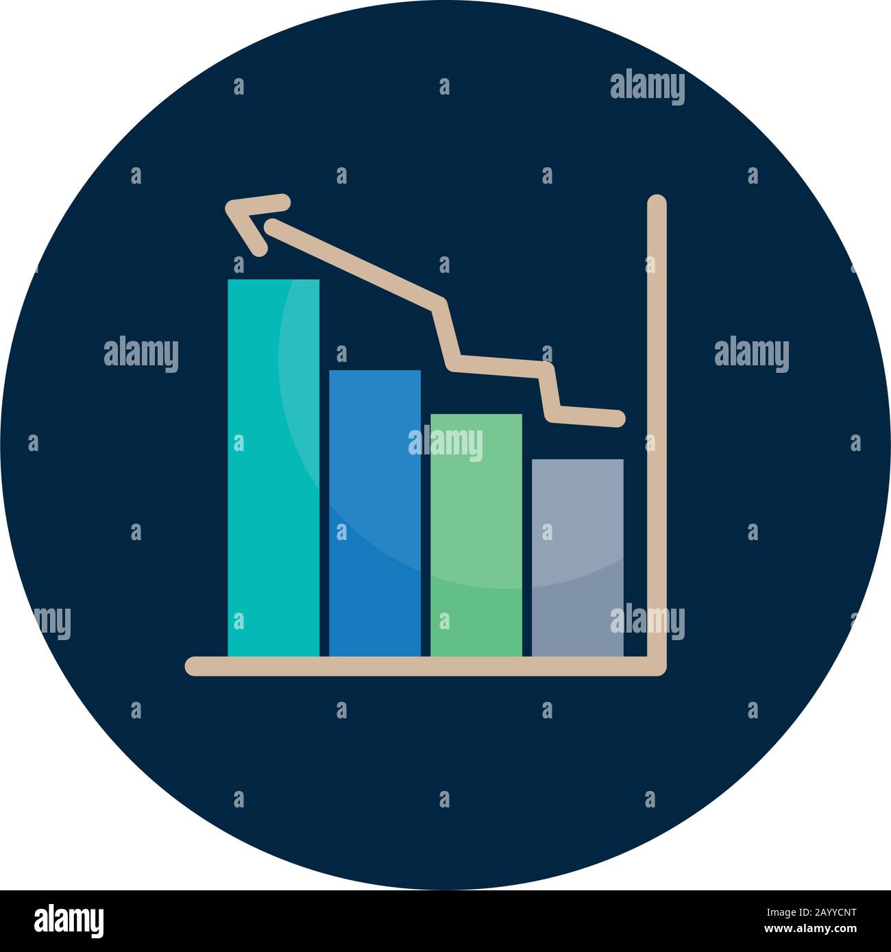 Workflow bars flat block style icon design, Infographic data ...