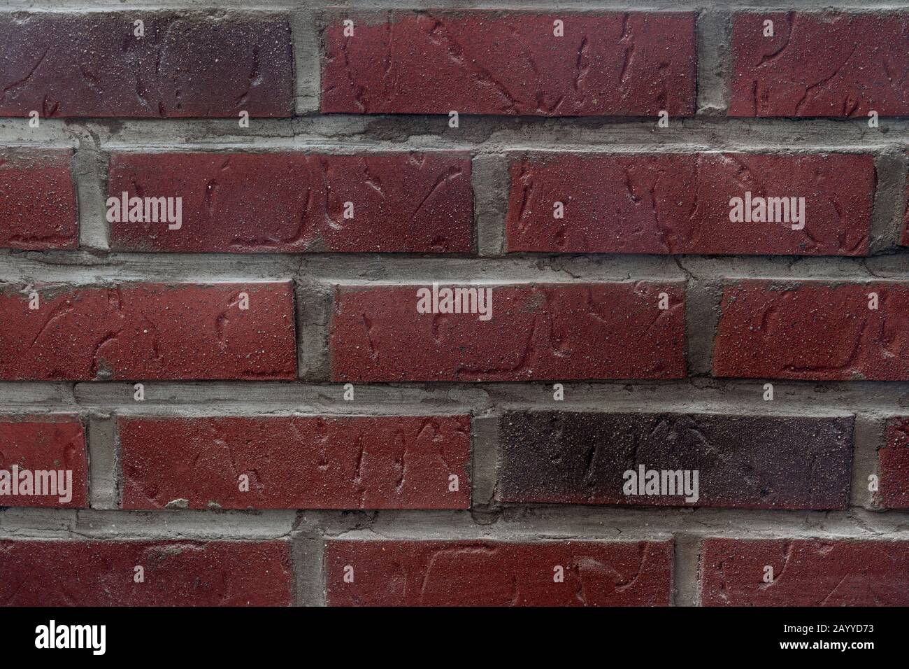 Dark Red Brick Wall Background Stock Photo