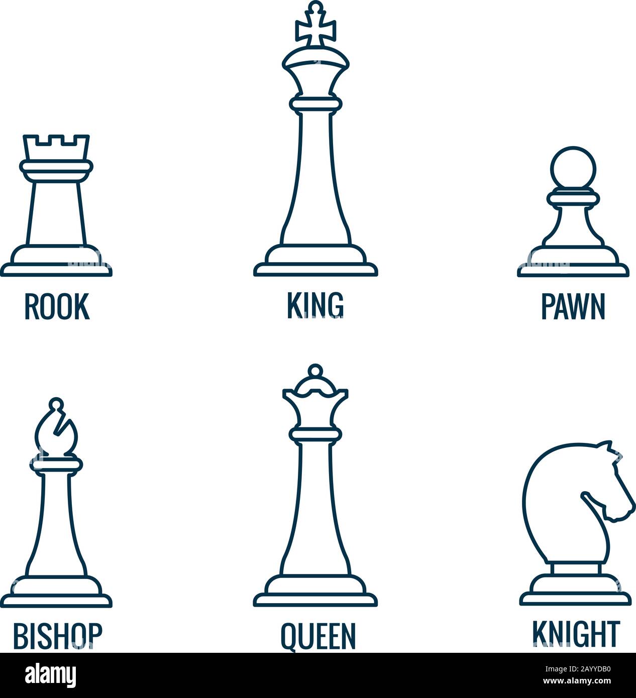 Chess Pieces King Queen Knight Bishop Castle Rook Pawn Chess SVG Files