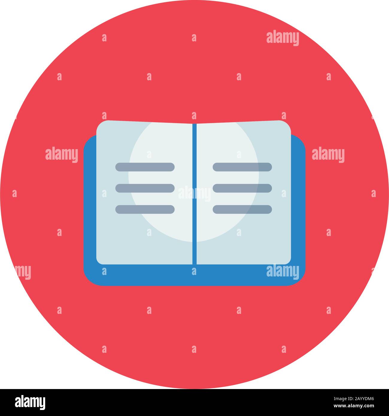 book flat block style icon design, Education literature read library ...