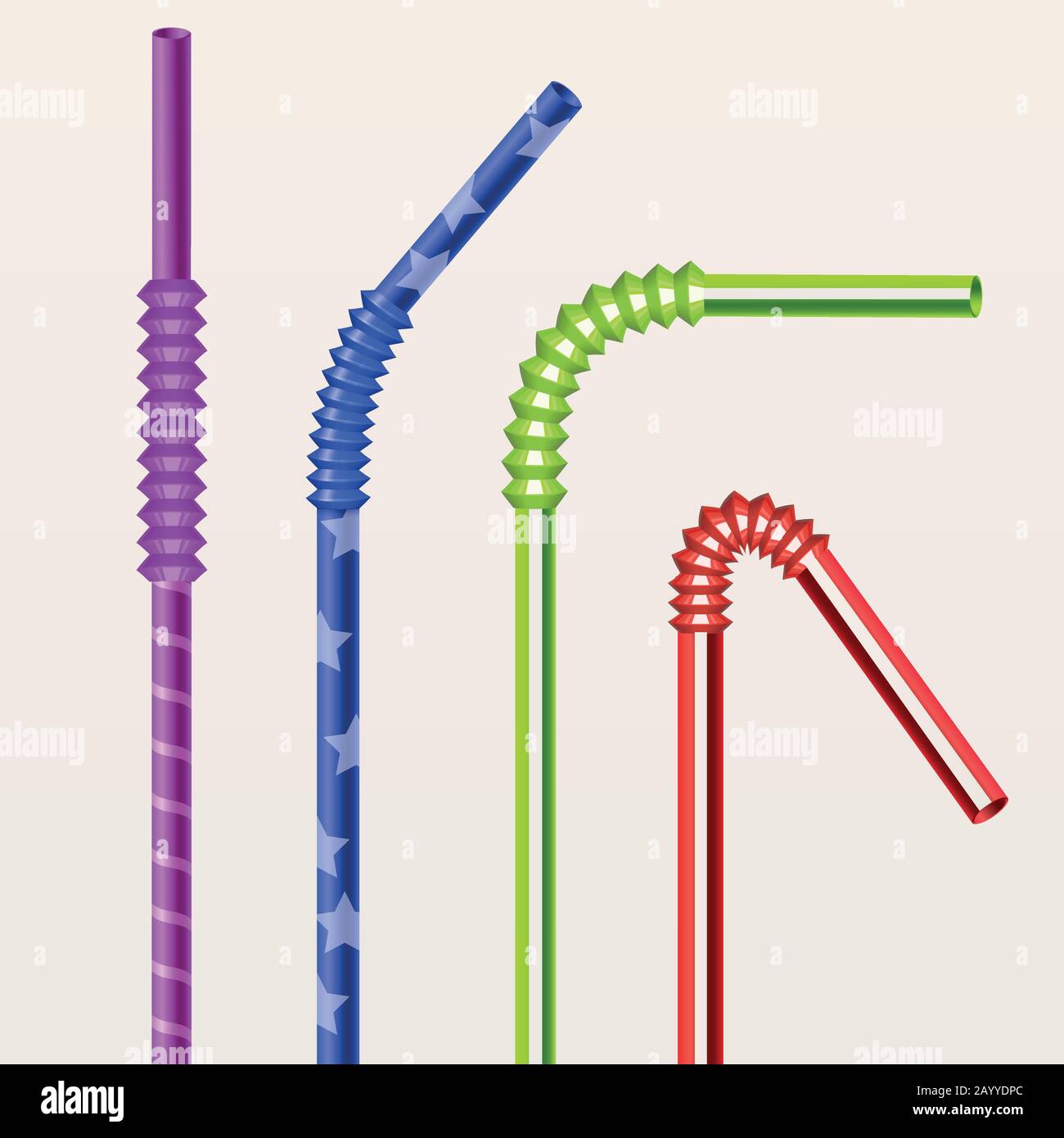 Bending straws Stock Vector Images Alamy