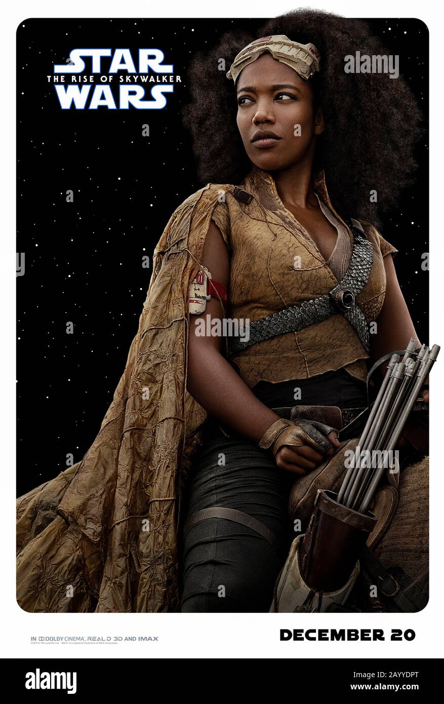 Star Wars: The Rise of Skywalker (2019) directed by J.J. Abrams and starring Naomi Ackie as Jannah in the final chapter of the Skywalker trilogy. Stock Photo