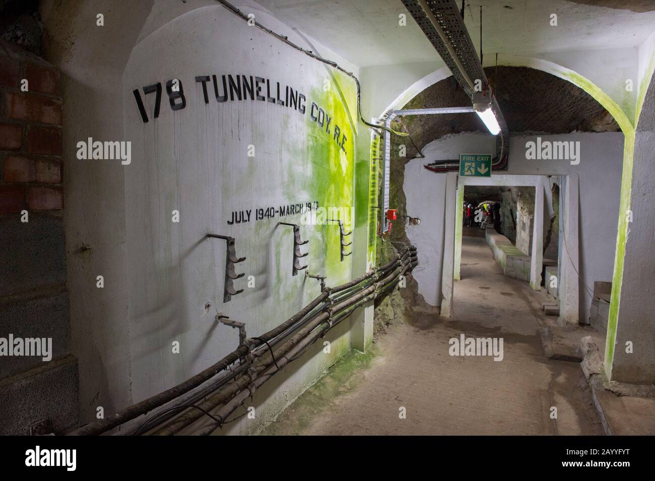 During 19391944 a massive network of World War II tunnels were excavated to build a fortress