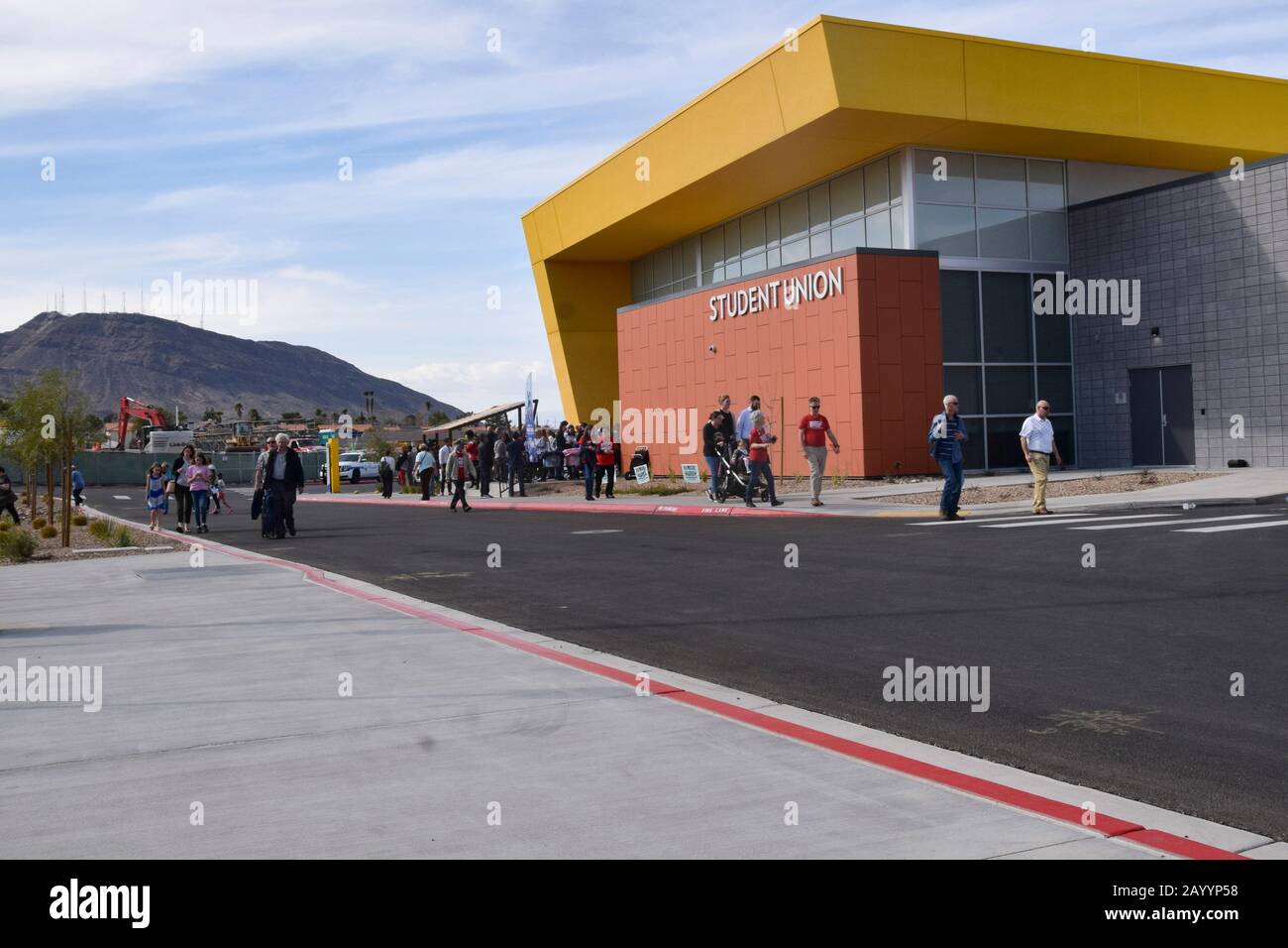Henderson, United States. 17th Feb, 2020. Voters leave an Early Vote Town Hall hosted by Elizabeth Warren on February 17, 2020 in Henderson, Nevada. Credit: The Photo Access/Alamy Live News Stock Photo