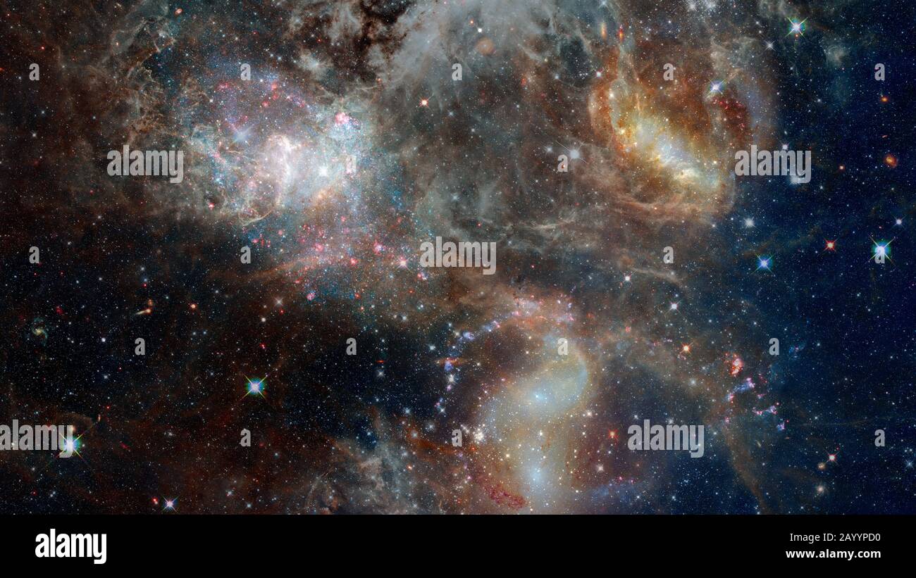 Universe background stars. Elements of this image furnished by NASA. Stock Photo