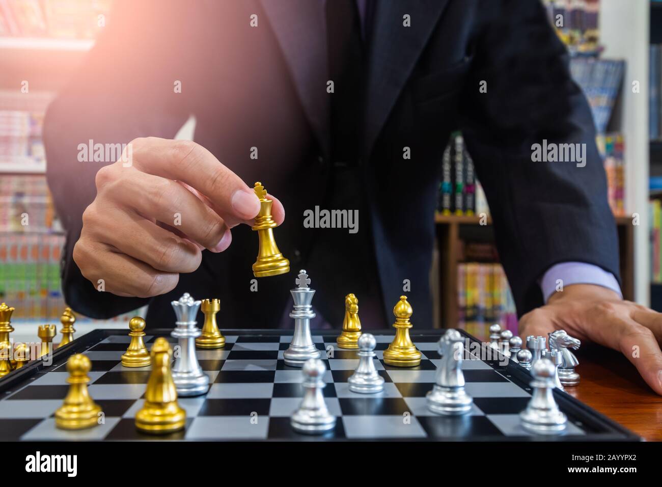 Analysis Chess Game Stock Photo 1129906568