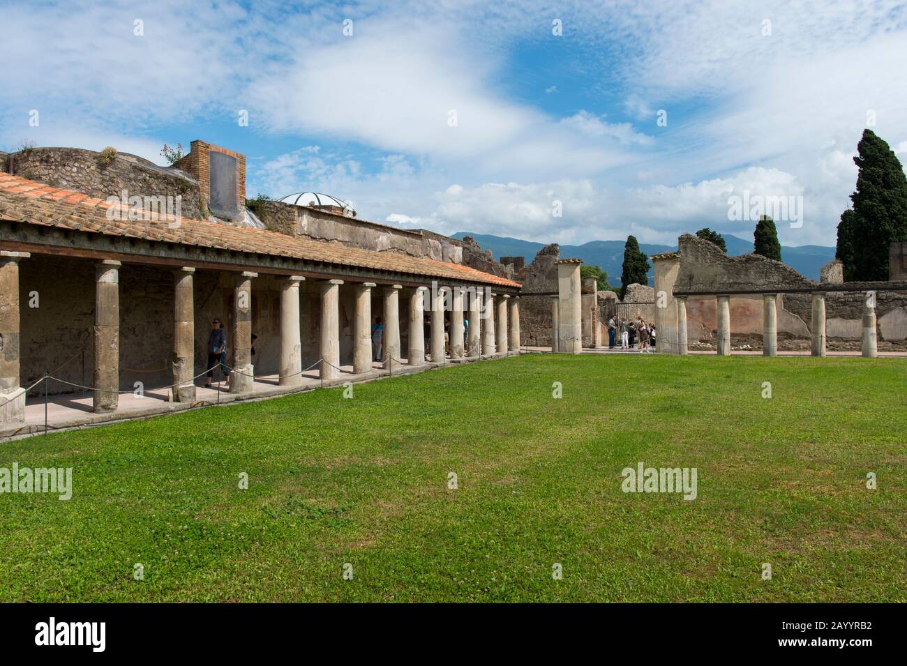 The Stabian Baths Palaestra in Pompeii, Italy, are probably dating back ...