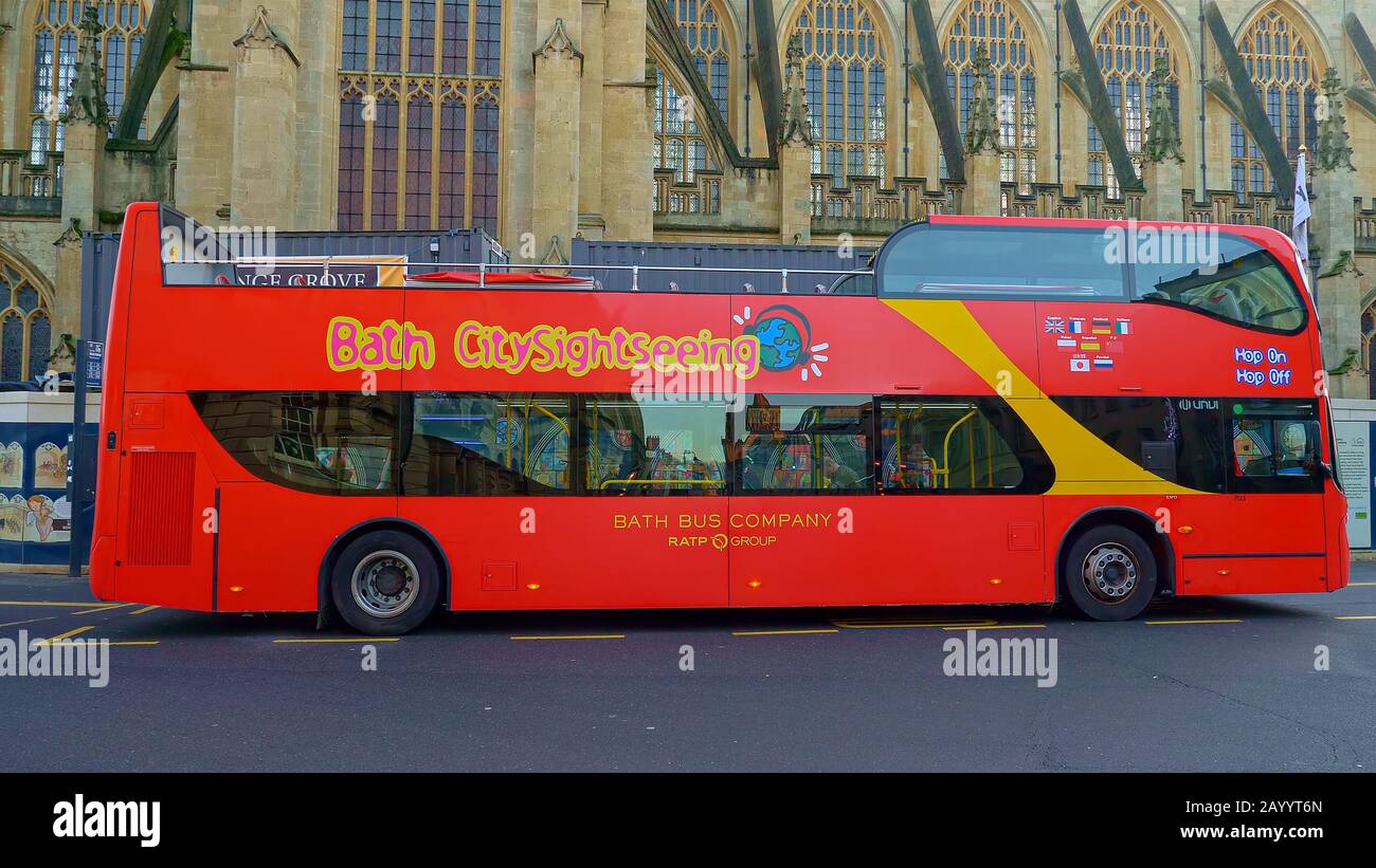 The famous Roman Bath in the city of Bath England BATH, ENGLAND