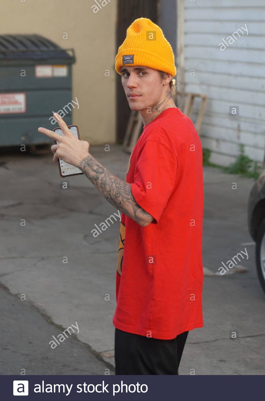 West Hollywood Ca Justin Bieber Reps His Drew House Brand