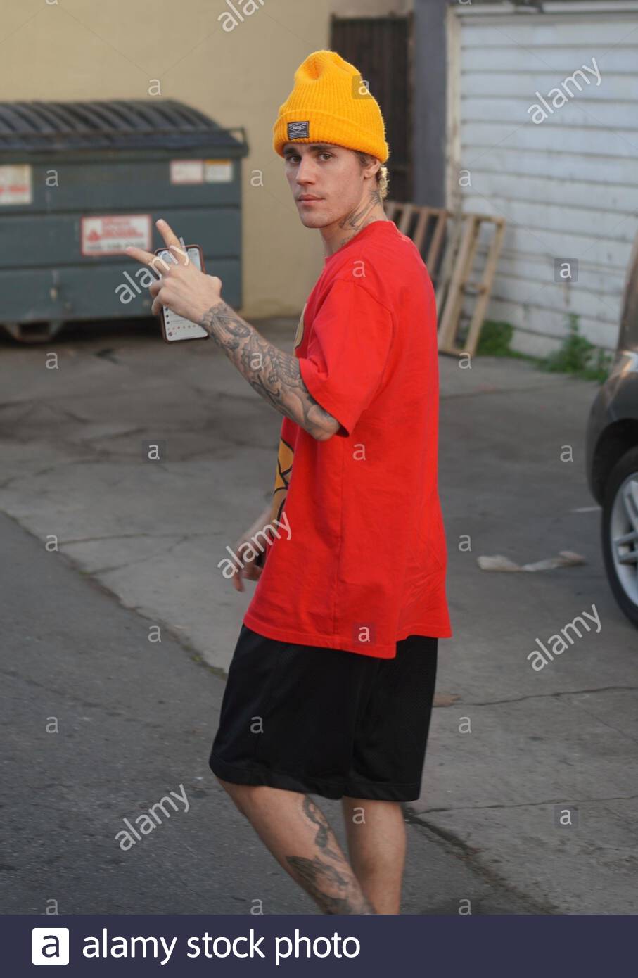 West Hollywood Ca Justin Bieber Reps His Drew House Brand