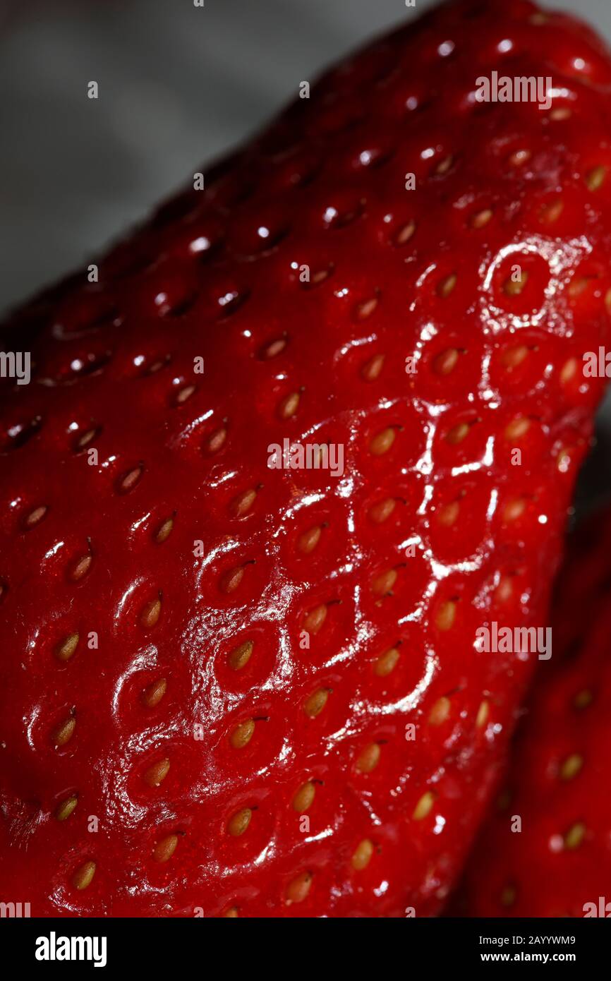 Strawberry macro background modern high quality prints close up Stock ...