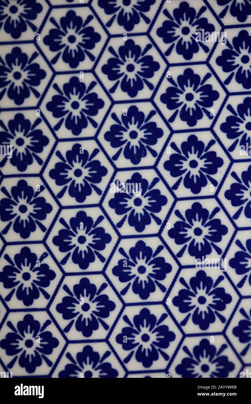 Blue and white flowers pattern macro background fifty megapixels Stock Photo