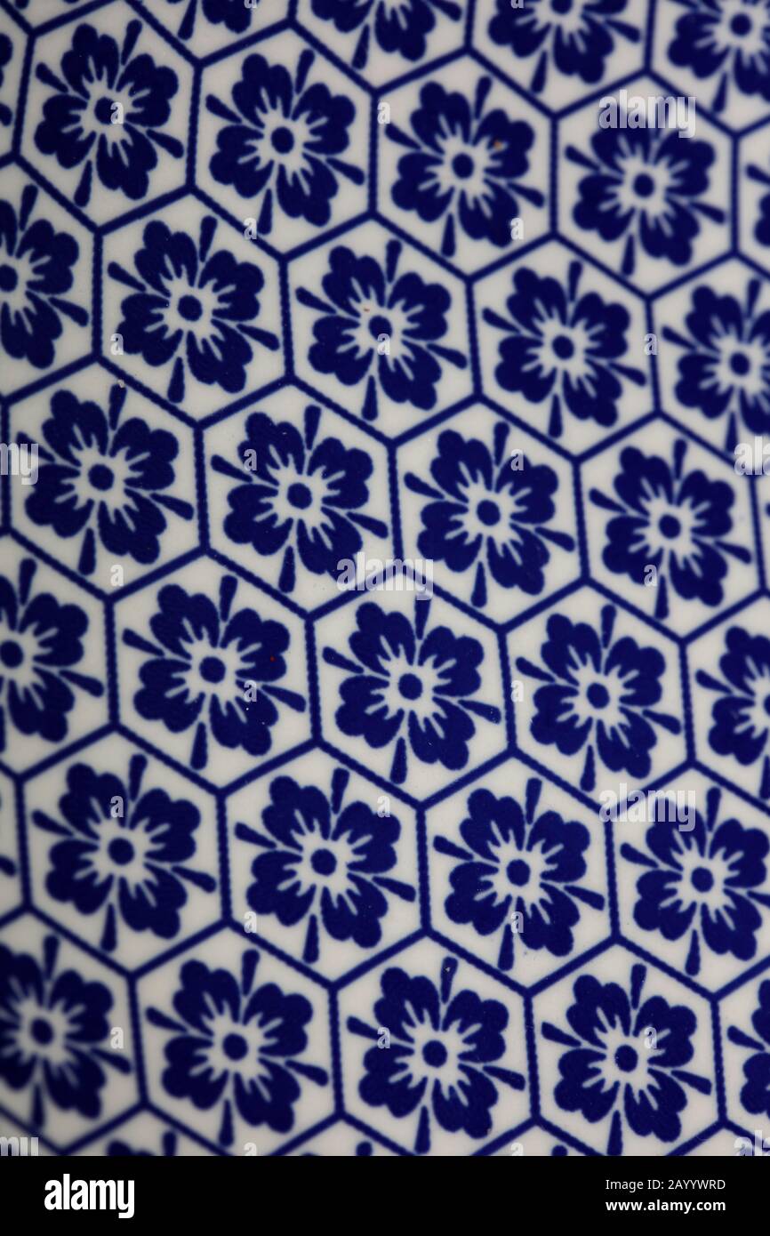 Blue and white flowers pattern macro background fifty megapixels Stock Photo
