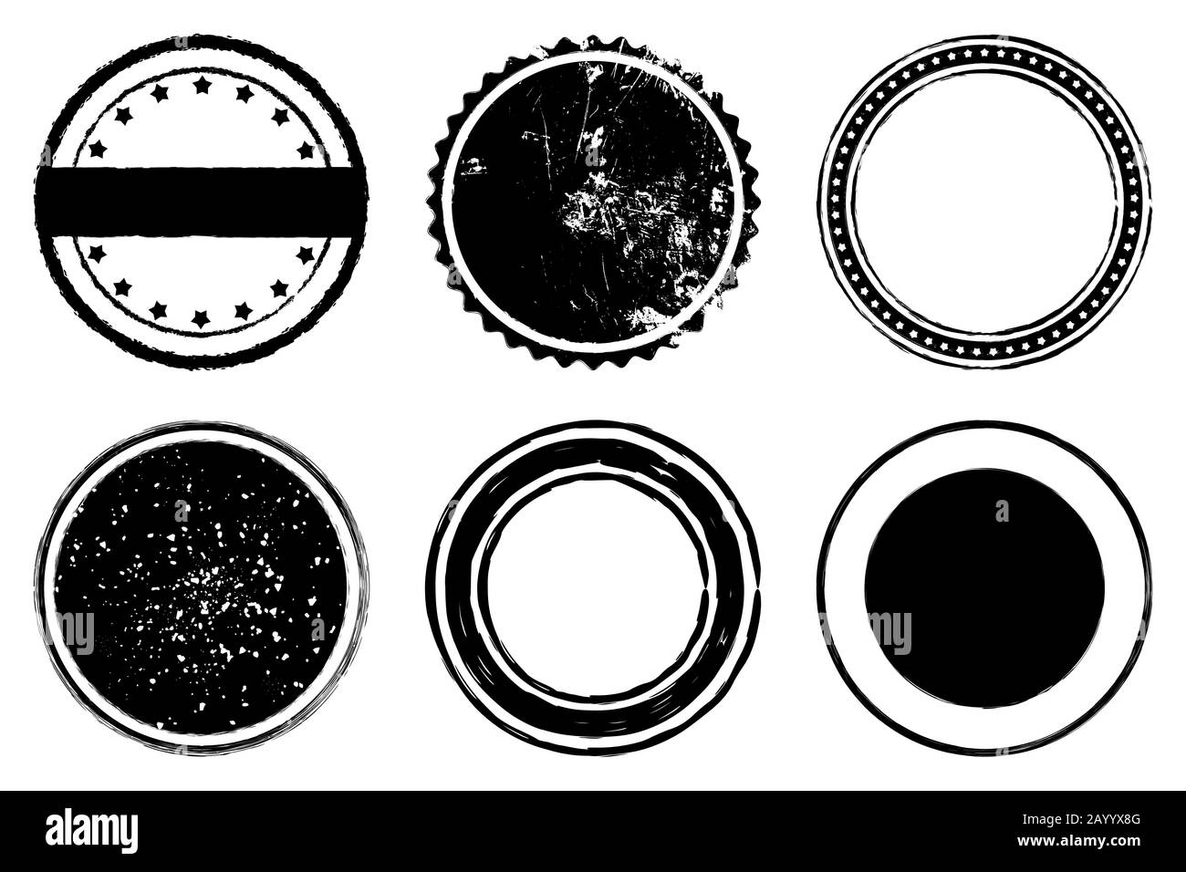 Circle Stamp Set Stock Vector Image & Art - Alamy