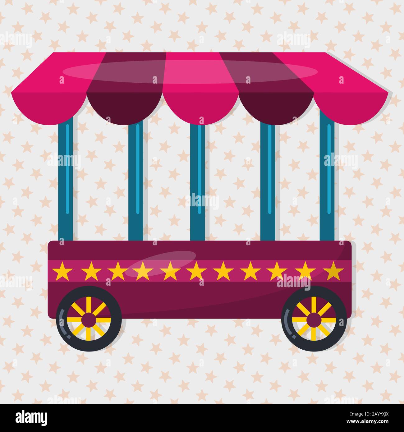 circus animal cage for circus concept vector illustration Stock Vector