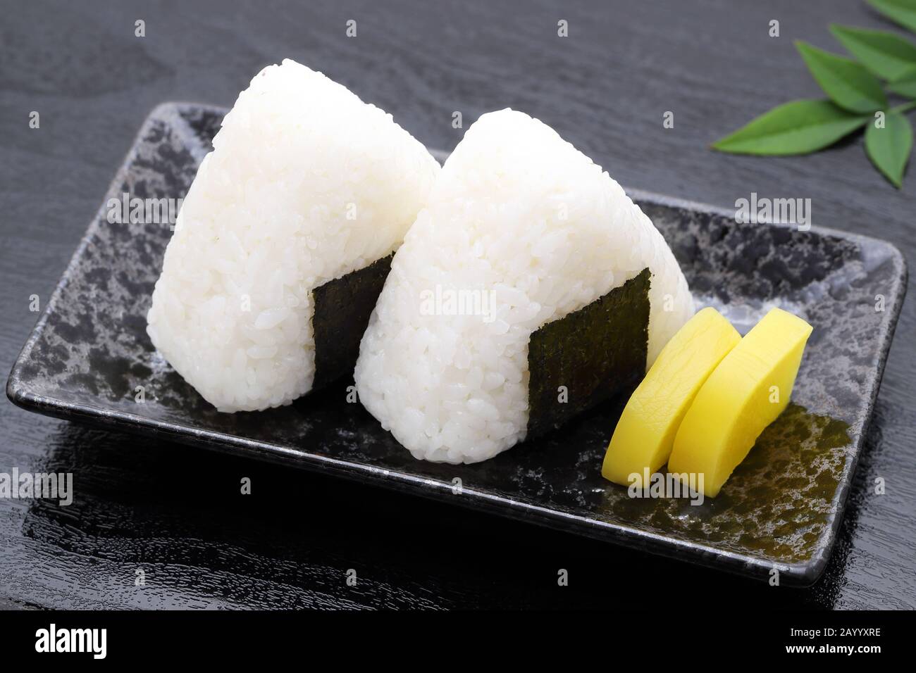 Onigiri, Japanese food, Japanese rice ball, rice triangle with seaweed