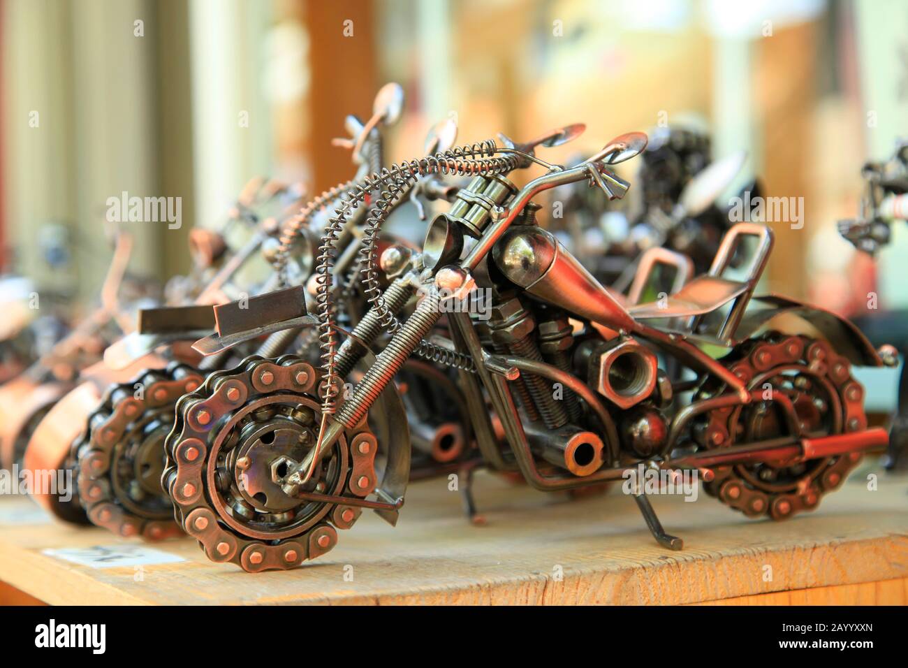 Metallic Bike Model Metal model motorcycle Stock Photo - Alamy