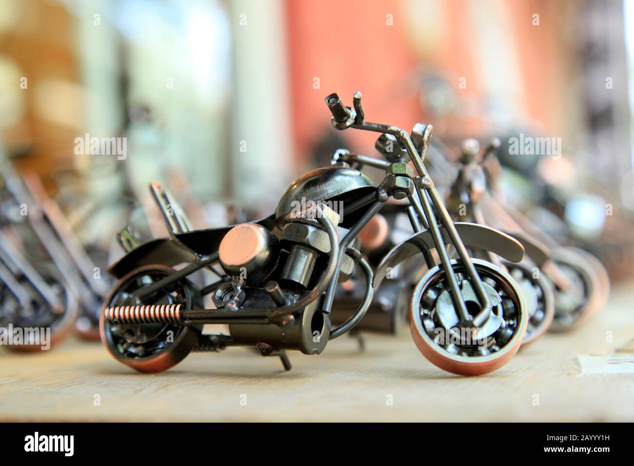 Metallic Bike Model Metal model motorcycle Stock Photo - Alamy