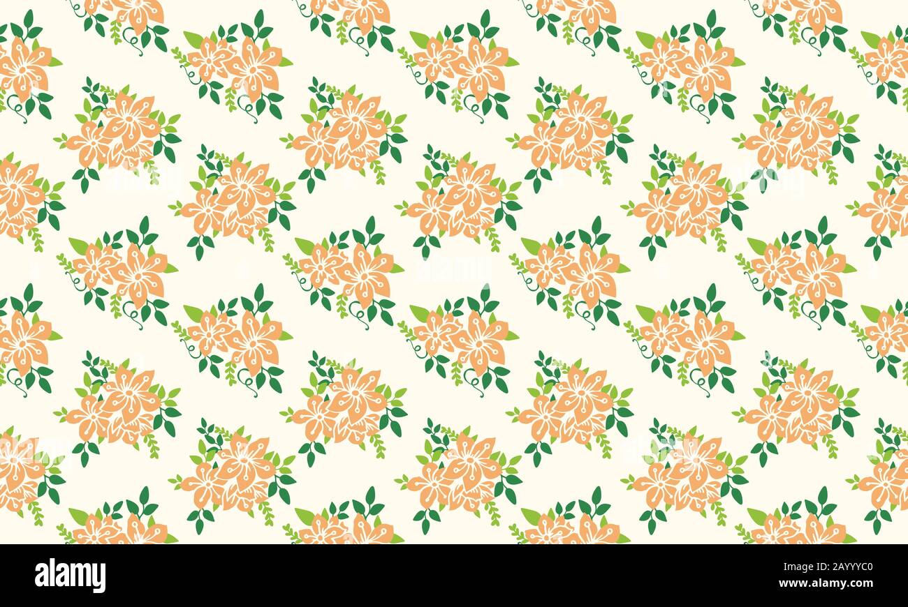 Modern leaf and flower design, for elegant spring floral pattern ...