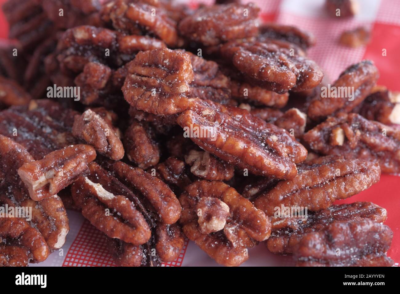 Close up of raw walnut nut on table Stock Photo
