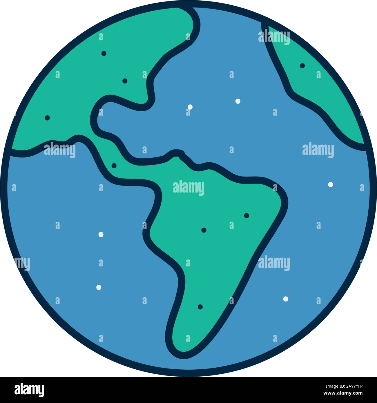 World sphere line fill style icon design, Planet continent earth globe ...