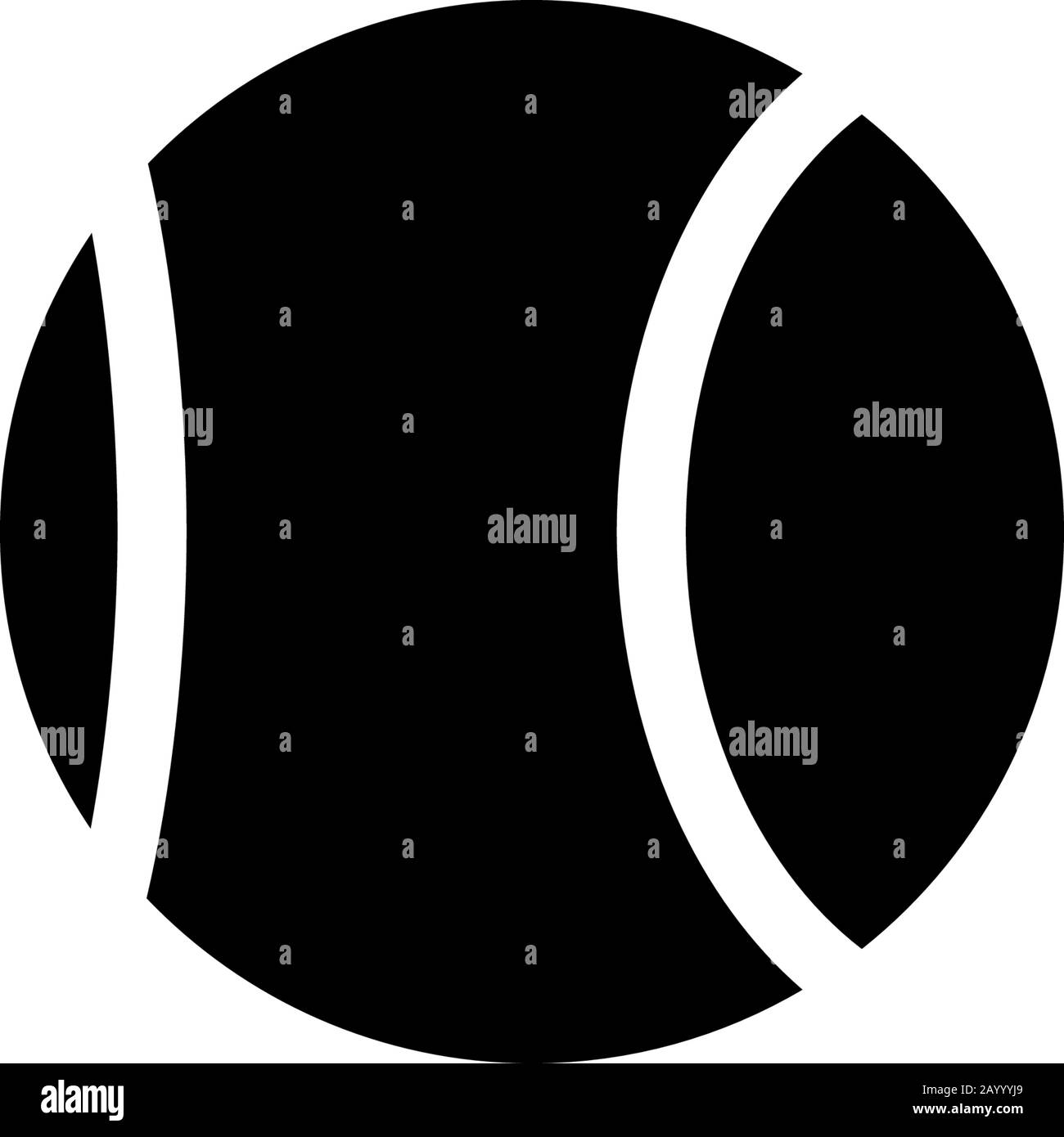 Tennis ball vector sign logo Black and White Stock Photos & Images - Alamy