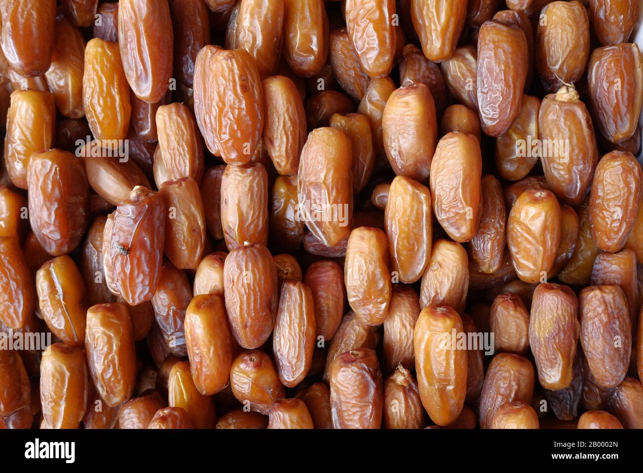 Close up of fresh date fruit display for sale  Stock Photo