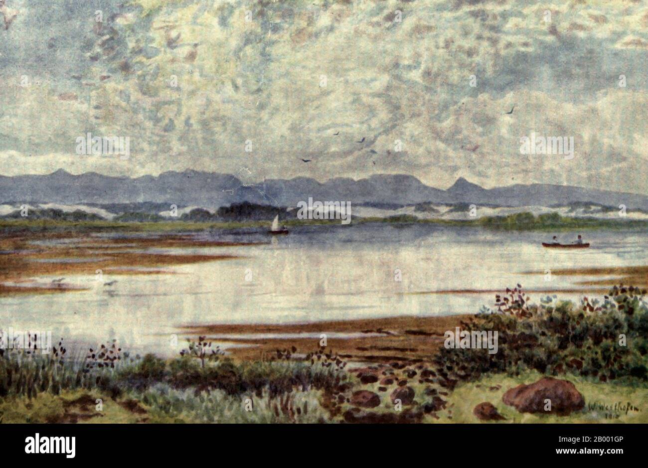Lakeside in South Africa, circa 1910 Stock Photo