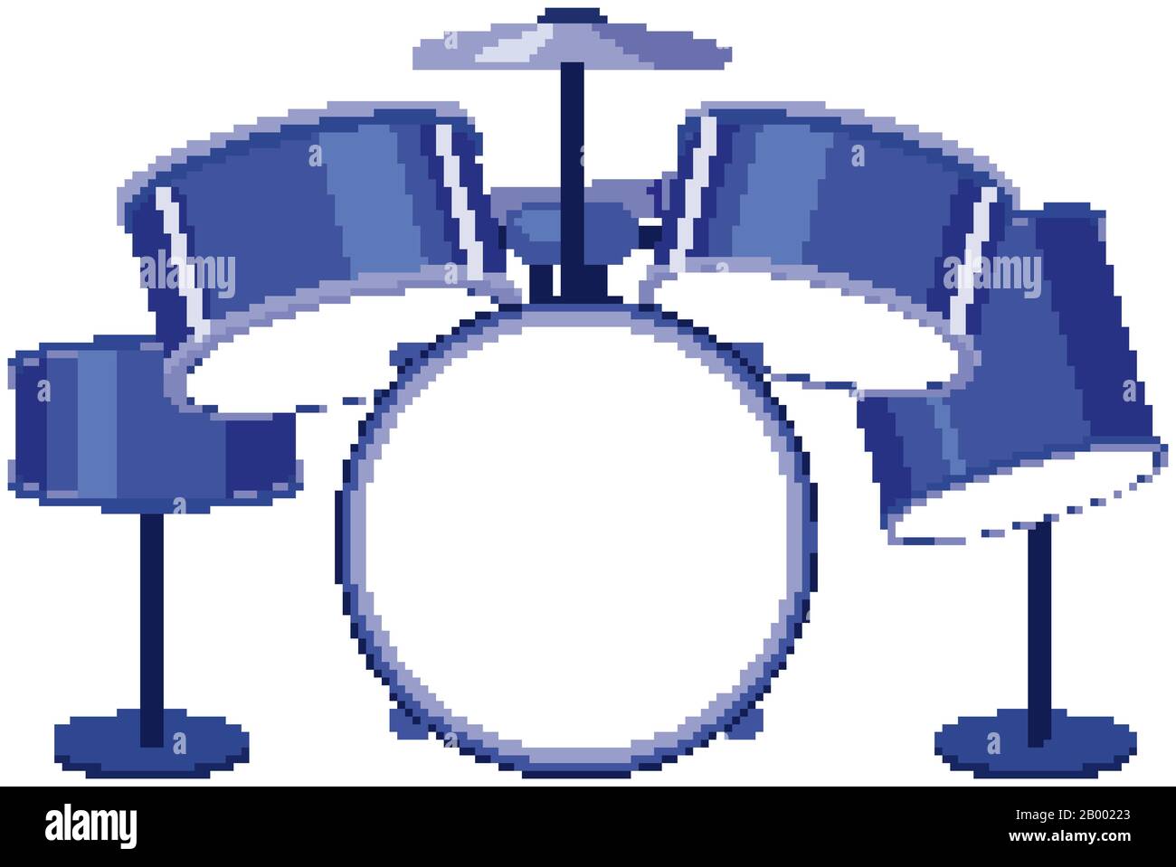 Isolated drumset in blue color illustration Stock Vector Image & Art ...
